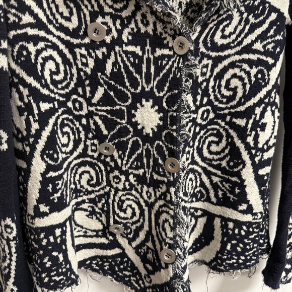 Free People Smitten Kitten Slouchy Mandala Boho Cardigan Medium - Picture 5 of 11